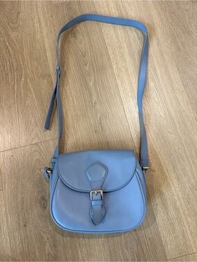 Banana Republic Powder Blue Crossbody Saddle Bag